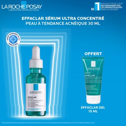 La roche posay effaclar serum ultra concentre 30ml = Gel Effaclar 15 ML Offert