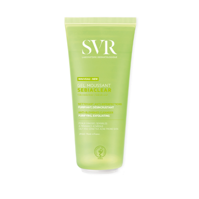 SVR SEBIACLEAR Gel Moussant 200ml – Nettoyant Purifiant Peaux Grasses et Mixtes