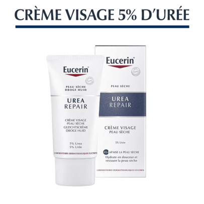 Eucerin urea repair creme visage peau seche 5 % d'uree 50 ml